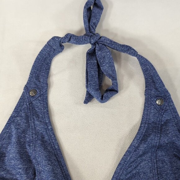 Athleta Purple Halter Tank Top Women's M Medium Built in Bra Heather Sleeveless - Picture 3 of 11
